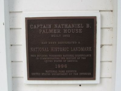 Captain Nathaniel B. Palmer House Marker image. Click for full size.