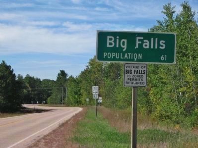 Big Falls Population Sign image. Click for full size.