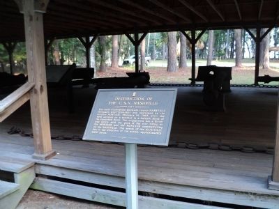 Destruction of the C.S.S. Nashville Marker. Click for full size. Destruction of the C.S.S. Nashville Marker image. Click for full size.