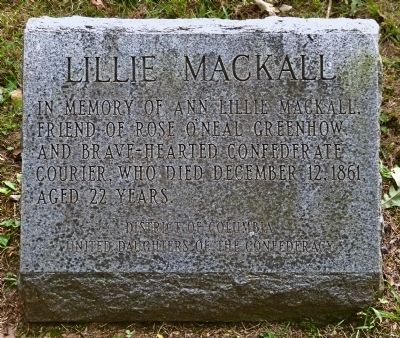 Lillie Mackall Marker image. Click for full size.