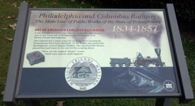 Philadelphia and Columbia Railway Marker. Click for full size. Philadelphia and Columbia Railway Marker image. Click for full size.