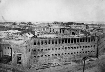 Damage to the Citadel. August 23, 1864 image. Click for full size.