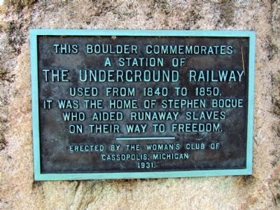 The Underground Railway Marker image. Click for more information.