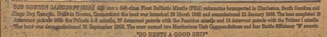 USS George Bancroft Sponsor Plaque "B" excerpt. Click for full size. USS George Bancroft Sponsor Plaque "B" excerpt image. Click for full size.