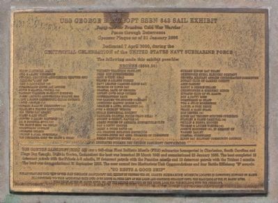 USS George Bancroft Sponsor Plaque "B" and 66 names. Click for full size. USS George Bancroft Sponsor Plaque "B" and 66 names image. Click for full size.