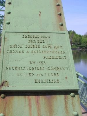 Union Bridge Builder's Plaque - East End of the Bridge image. Click for full size.