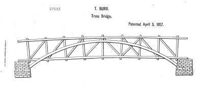 Burr Truss - Patent Number: US0X0002769 image. Click for full size.