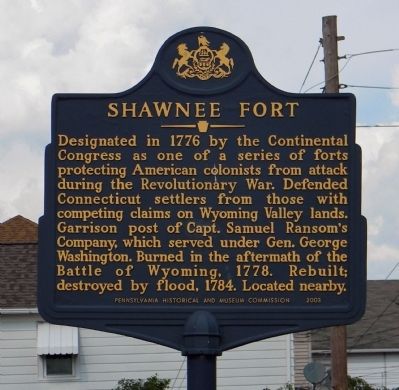 Shawnee Fort Marker image. Click for full size.