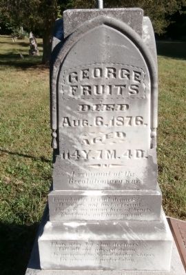 George Fruits - - Tombstone image. Click for full size.
