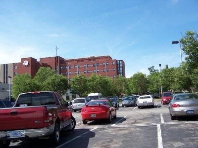 Historic Cross at Former St. Joseph Regional Medical Center in South Bend in 2007 image. Click for full size.