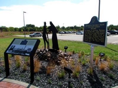 The Relocation Marker<br>with the Sisters of the Holy Cross Marker to the right image. Click for full size.