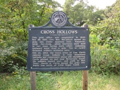 Cross Hollows Marker. Click for full size. Cross Hollows Marker image. Click for full size.