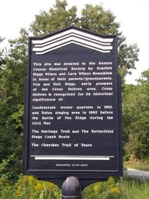 Cross Hollows Marker. Click for full size. Cross Hollows Marker image. Click for full size.