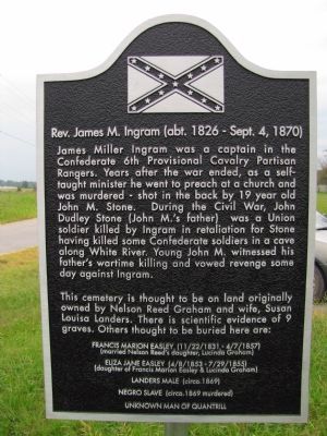 Rev. James M. Ingram Marker. Click for full size. Rev. James M. Ingram Marker image. Click for full size.