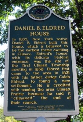 Daniel B. Eldred House Marker image. Click for full size.