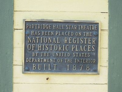 Partridge Hall Star Theatre Marker image. Click for full size.