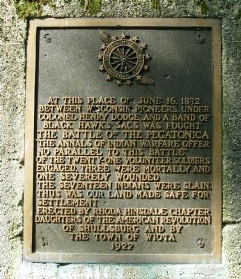 The Battle of the Pecatonica Marker image. Click for full size.