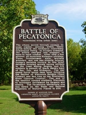 Battle of Pecatonica Marker image. Click for full size.