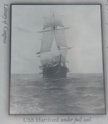 Bottom Right Image: USS Hartford under full sail. (Library of Congress). Click for full size. Bottom Right Image: USS Hartford under full sail. (Library of Congress) image. Click for full size.