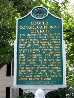 Cooper Congregational Church Marker image. Click for full size.