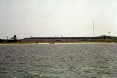 Fort Morgan Seen From The Channel Into Mobile Bay.. Click for full size. Fort Morgan Seen From The Channel Into Mobile Bay. image. Click for full size.