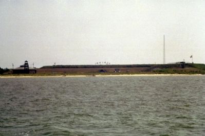 Fort Morgan Seen From The Channel Into Mobile Bay. image. Click for full size.