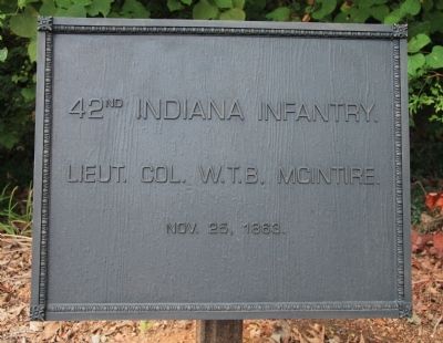 42nd Indiana Marker. Click for full size. 42nd Indiana Marker image. Click for full size.