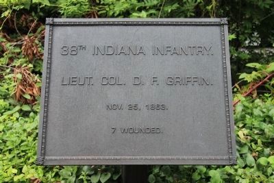 38th Indiana Marker image. Click for full size.