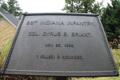 88th Indiana Marker image. Click for full size.