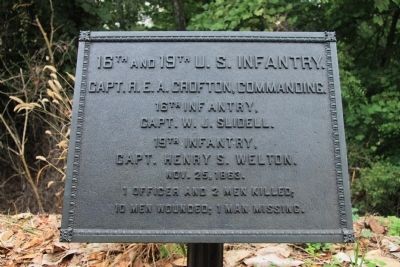 16th and 19th United States Infantry Marker. Click for full size. 16th and 19th United States Infantry Marker image. Click for full size.