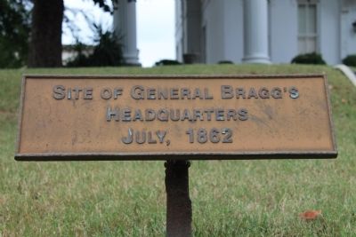 General Bragg's Headquarters Marker image. Click for full size.