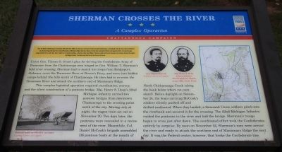 Sherman Crosses the River Marker. Click for full size. Sherman Crosses the River Marker image. Click for full size.