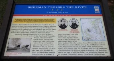 Sherman Crosses the River Marker image. Click for full size.