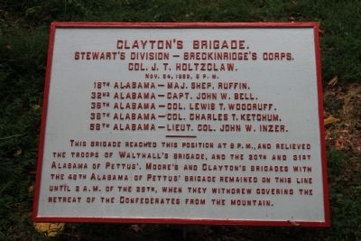Clayton's Brigade Marker image. Click for full size.