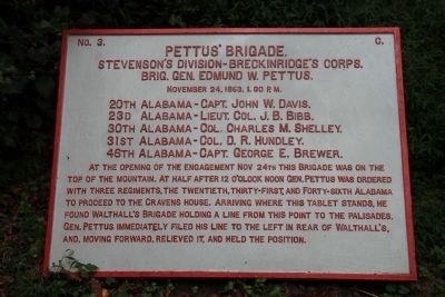 Pettus' Brigade Marker image. Click for full size.