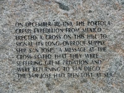 Portola Crespi Cross Marker. Click for full size. Portola Crespi Cross Marker image. Click for full size.