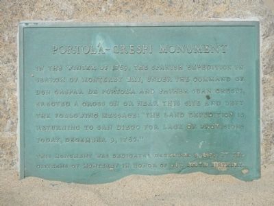 Portola-Crespi Monument Marker image. Click for full size.