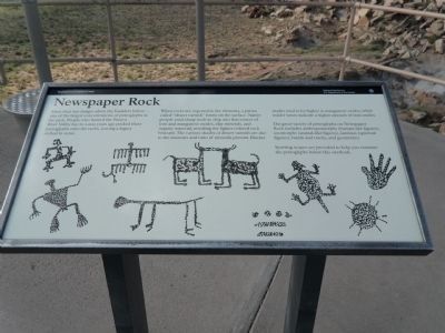 Newspaper Rock Marker. Click for full size. Newspaper Rock Marker image. Click for full size.