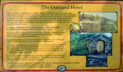 The Oakland Hotel Marker image. Click for full size.