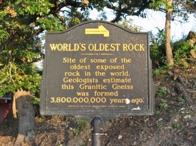 World's Oldest Rock Marker image. Click for full size.
