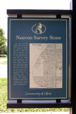 Nauvoo Survey Stone Marker image. Click for full size.