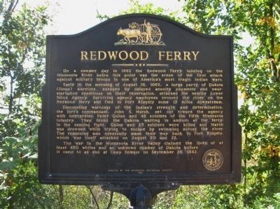 Redwood Ferry Marker. Click for full size. Redwood Ferry Marker image. Click for full size.