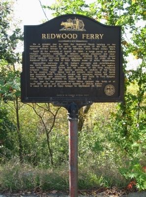 Redwood Ferry Marker. Click for full size. Redwood Ferry Marker image. Click for full size.