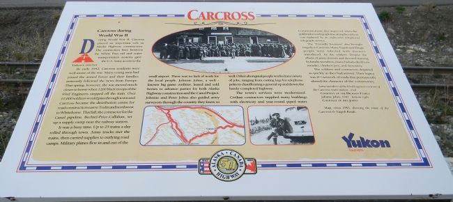 Carcross during World War II Marker image. Click for full size.
