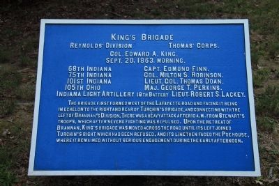 E. King's Brigade Marker image. Click for full size.