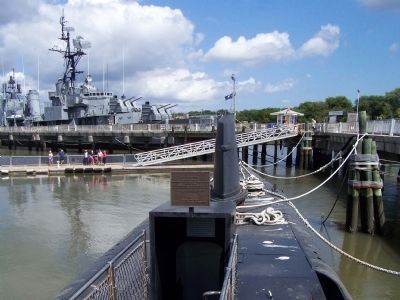 USS Clamagore Marker and mooring location ,2013 image. Click for full size.