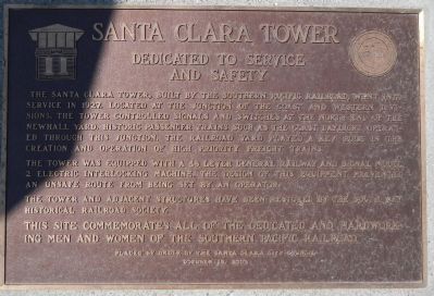 Santa Clara Tower Marker image. Click for full size.
