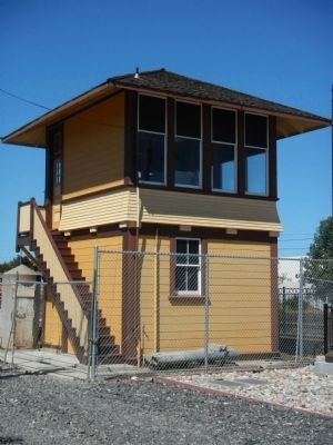 The Santa Clara Interlocking Control Tower image. Click for full size.
