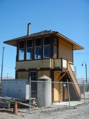 The Santa Clara Interlocking Control Tower image. Click for full size.