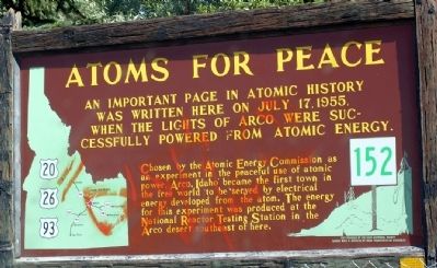 Atoms for Peace Marker. Click for full size. Atoms for Peace Marker image. Click for full size.